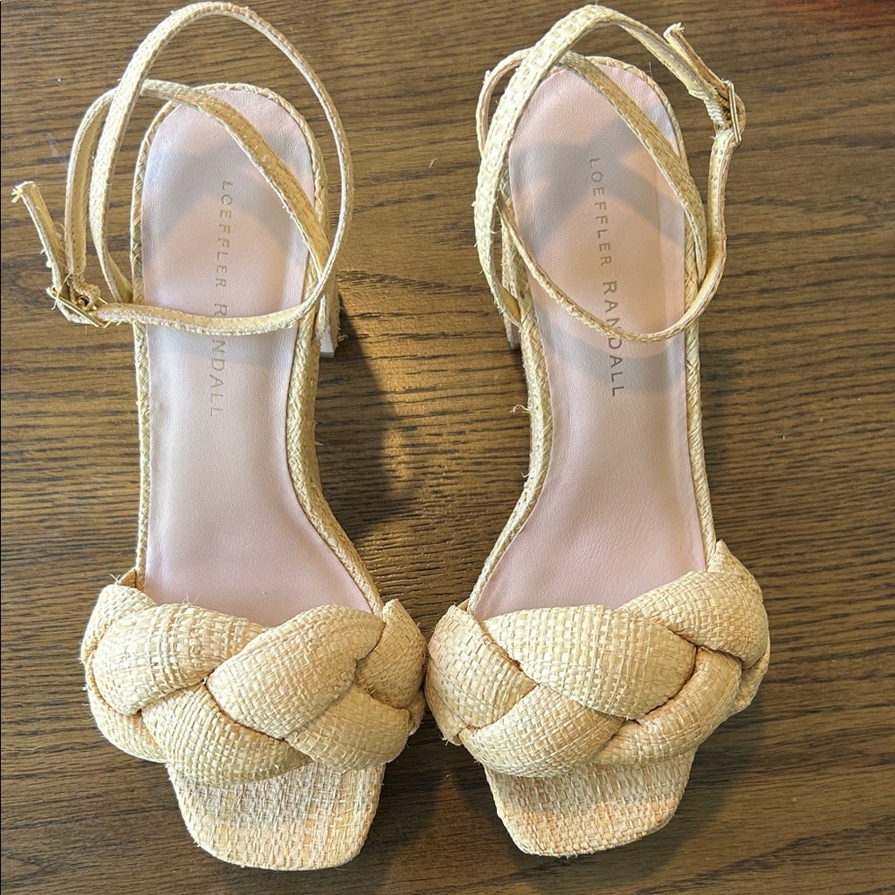 Loeffler Randall Women's Cream Braided Sandals